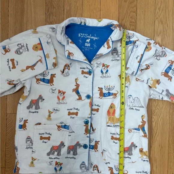 HTF P.J. Salvage Happy Pawnukkah Dog Hanukkah Flannel Pajama Set - Size M - Picture 8 of 10